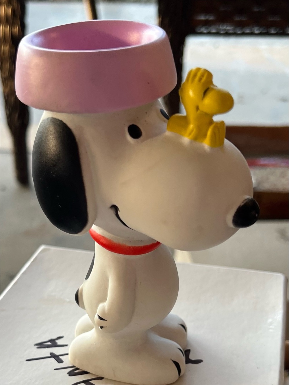 Pink-Accented Snoopy & Woodstock squeak toy
